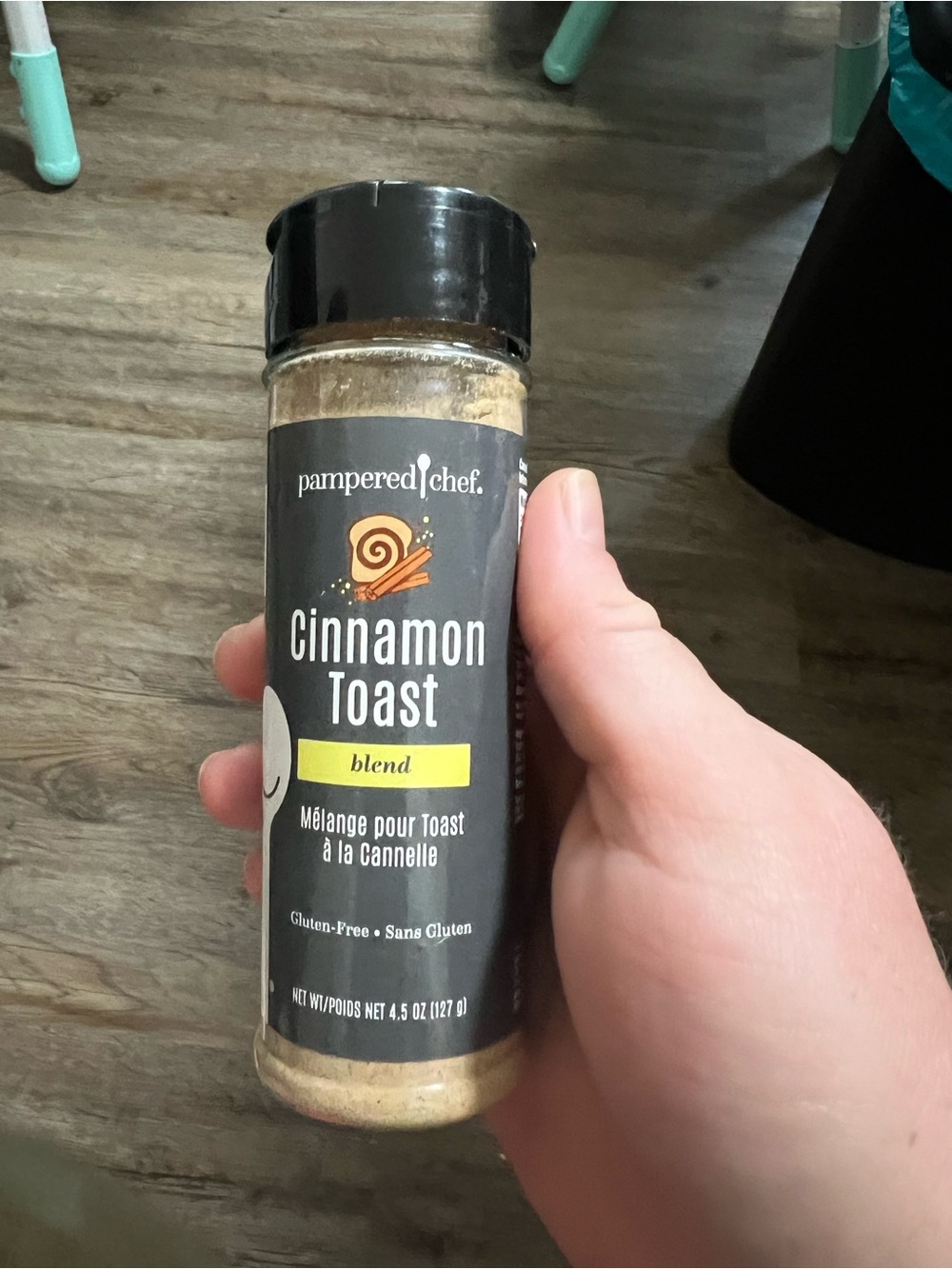 Pampered Chef Cinnamon Toast Blend - Black and Yellow Label
